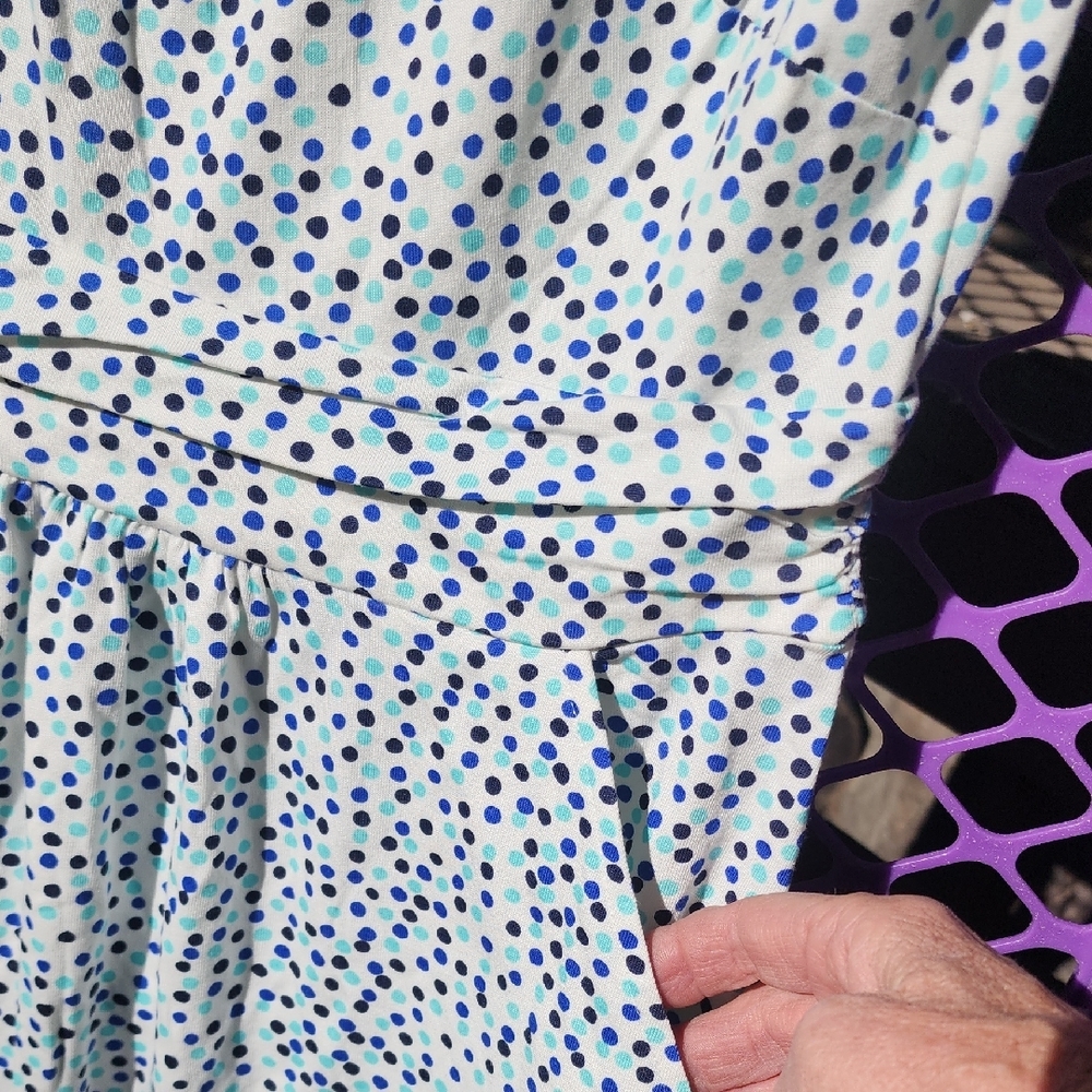 Boden Blue and Black Midi Dress 100% Cotton - Picture 3 of 10